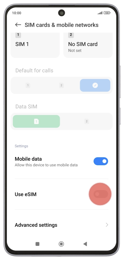 Use eSIM